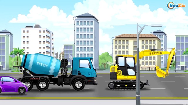 Traktör, Vinç, Ekskavatör ve Yeni akıllı arabalar İş Makineleri - Çizgi film Türkçe izle!