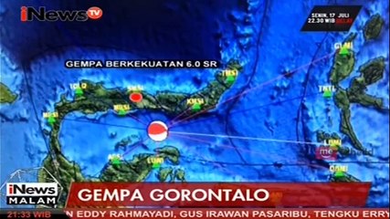 Gempa 6 SR Terjadi di 40 KM Barat Daya Boalemo