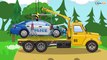 El Coche de Policía y El Camión de bomberos SALVAR la Ciudad - NUEVO Dibujo animado - COCHES