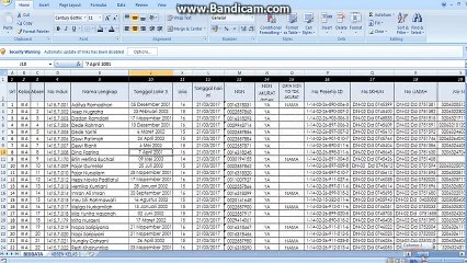 Aplikasi Excel Daftar Peserta Didik "Index, Match
