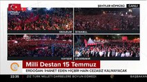 Cumhurbaşkanı Erdoğan: Şehitlerimizin hatırası yüreğimizde daima yaşayacak o hainler ise hep nefretle anılacak