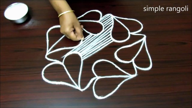 latest heart rangoli designs with 7 to 4 dots __ simple muggulu rangoli designs __ kolam with dots