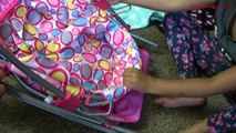 Et poupées filles rose récréation landau poussette poussette jouet déballage Quinny surprise |