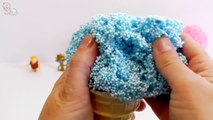 Squishy glitter foam ice cream cone Surprise Eggs | Learning color Squishy foam, Play foam