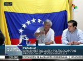 Paraguay: organizaciones respaldan la Constituyente en Venezuela