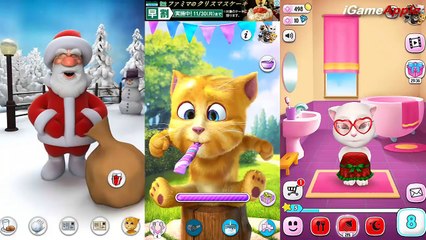 Download Video: TALKING PIERRE vs TALKING GINGER 2 vs TALKING SANTA Free games iOS Android