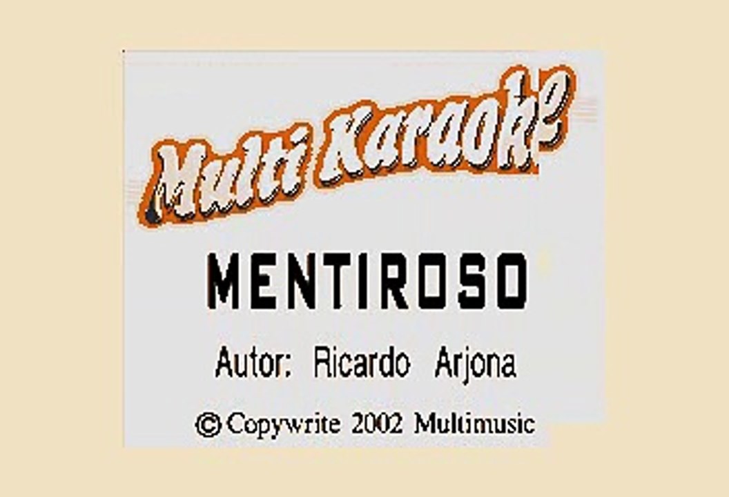 Ricardo Arjona - Mentiroso (Karaoke)
