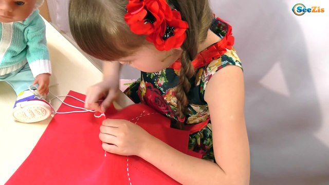 ✔ Кукла Беби Борн и Поля делают рюкзак из Фетра / Baby Born with Polya make the backpack of felt ✔