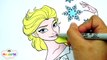 Et Livre dessin animé enfants coloration pour gelé Apprendre vidéos Pages disney elsa anna