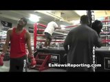 boxing prospect Fes Batista Working at Mayweather Boxing Club in Las Vegas