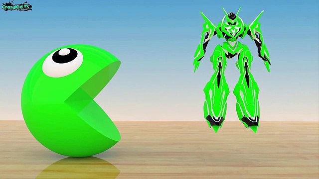 Learning Colors With Pacman McQueen Cars Trucks Toy For Children & Transformers For Kids