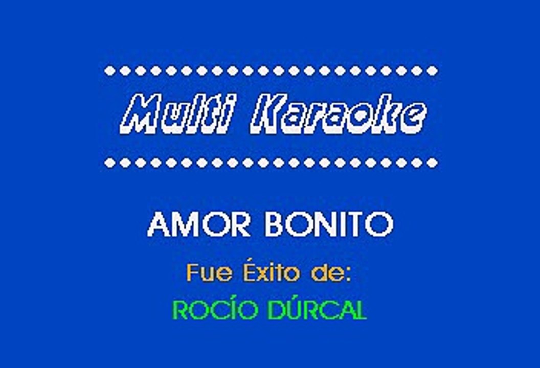 Rocio Durcal - Amor bonito (Karaoke)