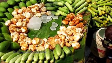 Indian Street Food Kolkata - Jelly Diamond Fruit KNIFE SKILLS -- Food at Street