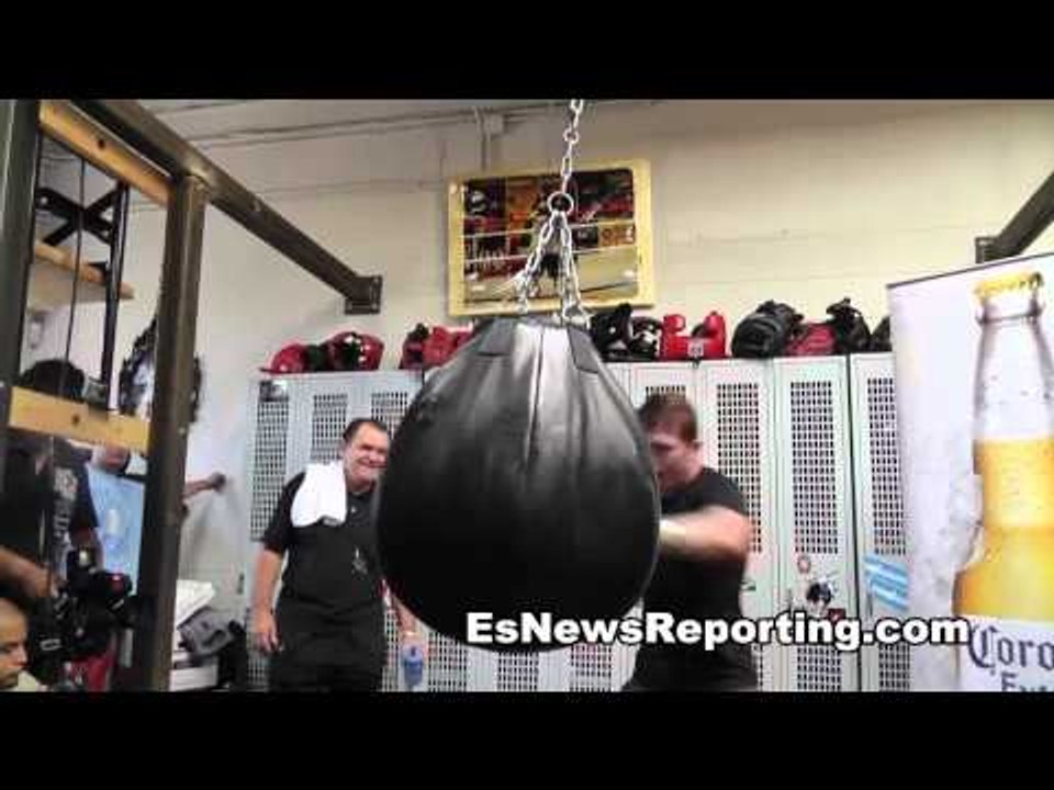 Saul 'Canelo' Alvarez Working Out In Training Camp