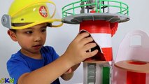 Pompier amusement amusement phare jouets déballage avec sam playset wallaby neptune ckn