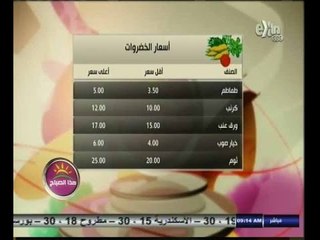 #هذا_الصباح | أسعار الخضروات والفاكهة واللحوم ليوم 25 أكتوبر 2014
