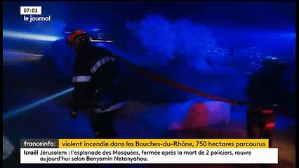 Download Video: Incendies dans les Bouches-du-Rhône: Plus de 750 hectares brûlés - La ligne TGV Paris-Marseille interrompue