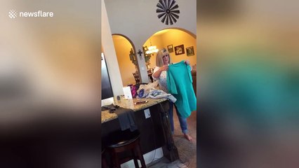 Daughter surprises parents with baby announcement