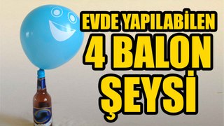 Balon ile yapabileceğiniz 4 süper deney - Balon patlatma oyunu #balon #oyun #deney