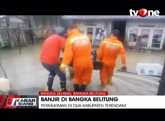 Banjir di Dua Kabupaten di Bangka Belitung Rendam Puluhan Ru