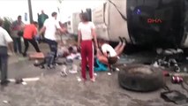 Giresun Gürcü Plakalı Otobüs Devrildi; Çoğu 9-13 Yaşlarındaki Çocuk 38 Kişi Yaralandı