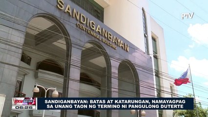 Sandiganbayan: Batas at katarungan, namayagpag sa unang taon ng termino ni Pangulong Duterte