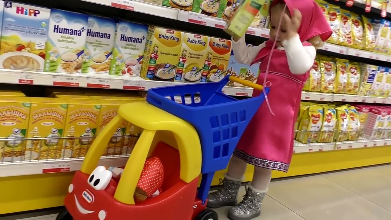 Masha's Doing Shopping - Supermarket Song - Kids Mini Car, Baby Songs Nursery Rhymes for Kids