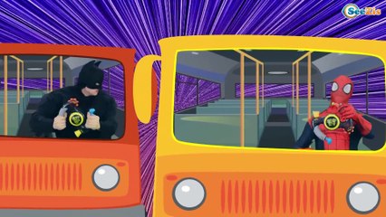 the wheels on the bus go round and round | nursery rhymes | spiderman song | kids rhymes