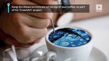 South Korean barista recreates famous paintings on lattes