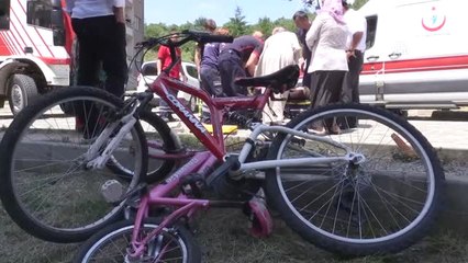 Bacağına Saplanan Fren Koluyla Hastaneye Kaldırıldı