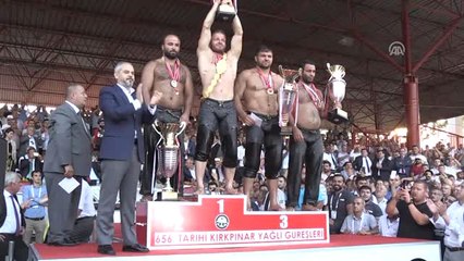 Kırkpınar'da Başpehlivan Ismail Balaban Oldu - Kupa Töreni