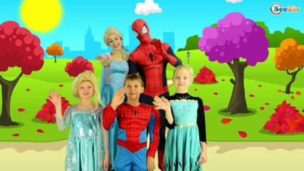 Superhero challenge Kids Songs Wheels On The Bus + Finger Family Song Nursery Rhymes by NewRhymes