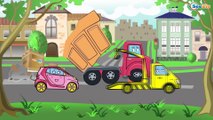 Carritos Para Niños. Grúa, Tractor, Camión de Basura. Caricaturas de carros. Tiki Taki Carros