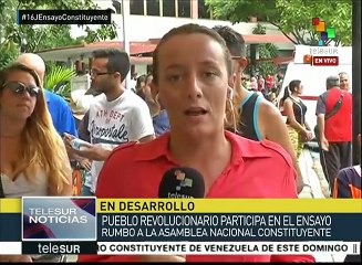 Venezolanos acuden al ensayo electoral para respaldar la Revolución