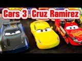 Cars 3 Spoilers Cruz Ramirez with Jackson Storm and Lightning McQueen with Doc Sally and Lizzie
