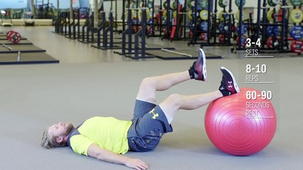 39.#ChekAdvice- Ski Training - Single Leg Swiss Ball Hip Lift & Curl_2