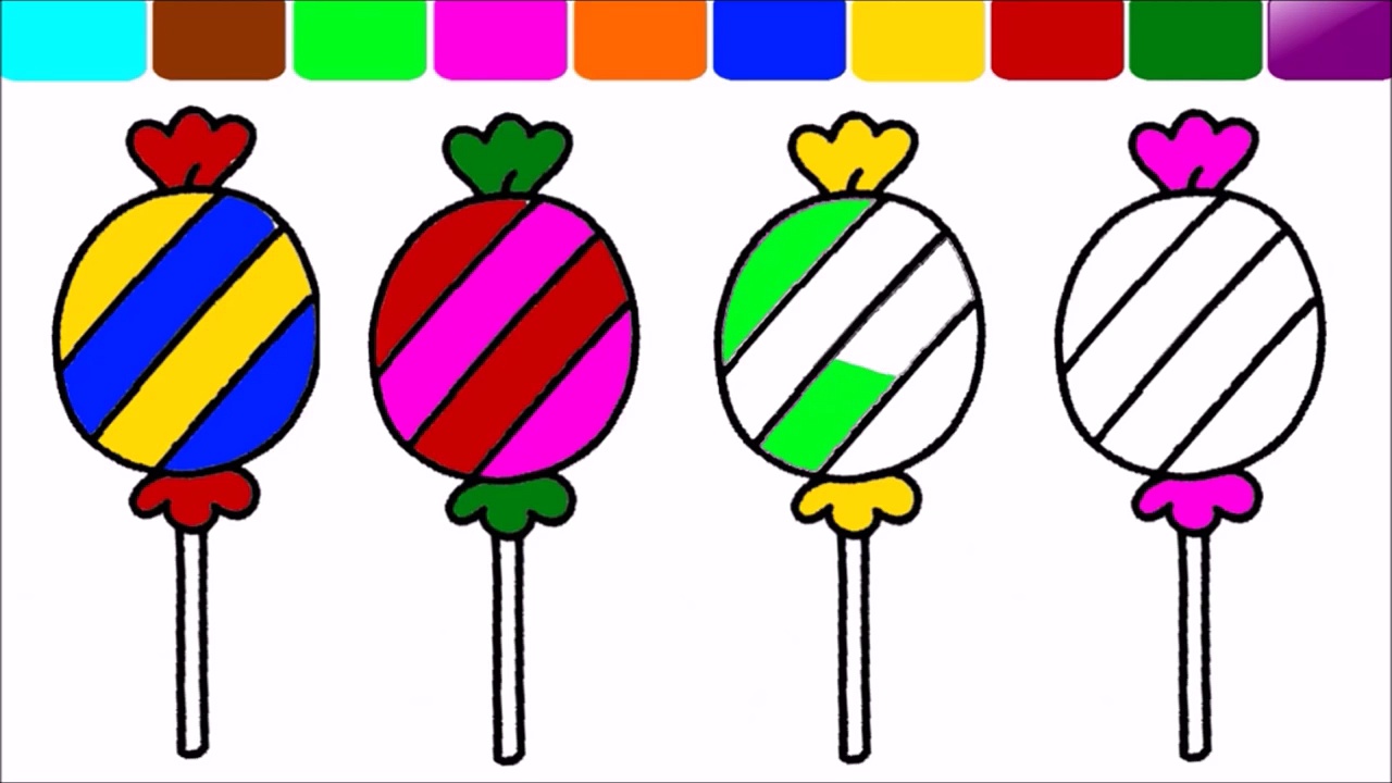 Песня детские конфетки. Мороженое моего детства цветные раскраски с цветами. Shfa learn Colors with Fruits Lollipop !!.