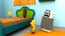 Five Little Crayons _ 3D Rhymes for Kids _ Color Crew B