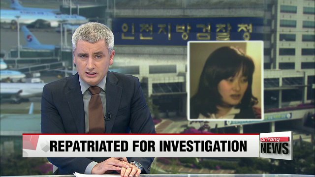 Daughter of late Sewol-ho ferry owner repatriated for investigation on embezzlement charges