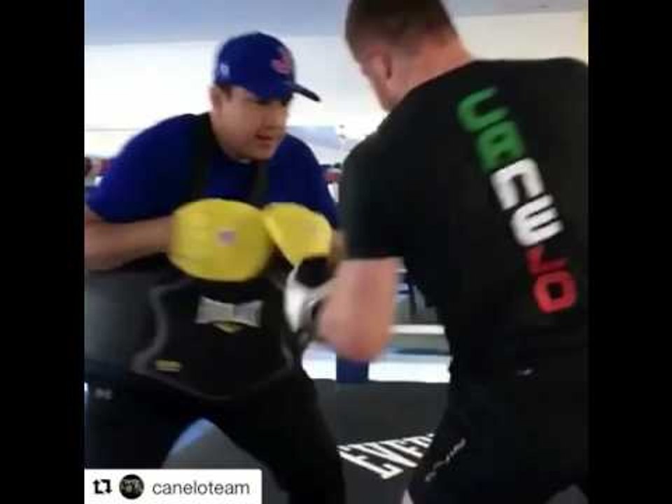 Canelo Going For The KO vs GGG In Camp Shows Bone Brushing Power!!! esnews boxing
