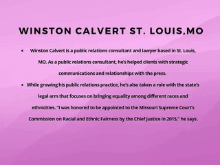Winston Calvert of St. Louis, MO Racial and Ethnic Fairness