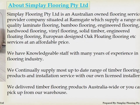 Engineered Timber Flooring Specialist Ramsgate - Simplay Flooring Pty Ltd