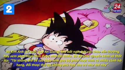 Phim hoạt hình nhiều cảnh hở hang, thô tục trên HTV3