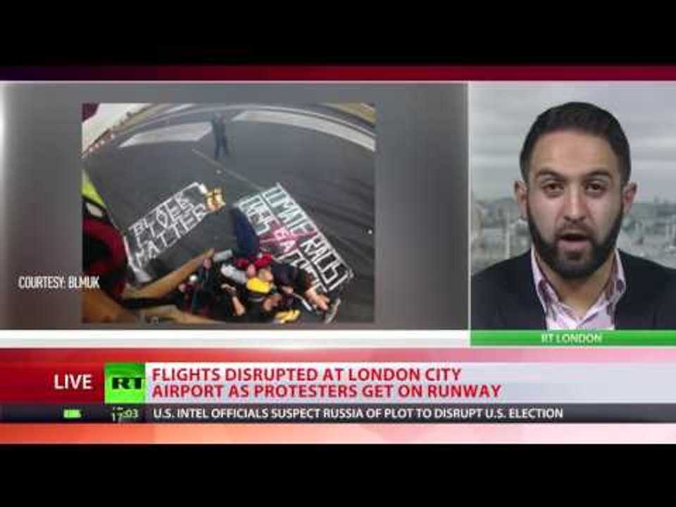 London City Airport flights disrupted by protesters blocking runway