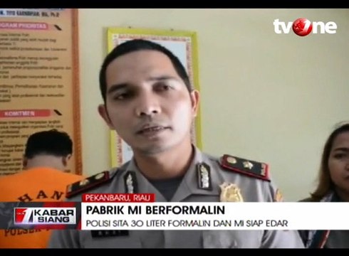 Polisi Sita 30 Liter Formalin dan Mi Siap Edar