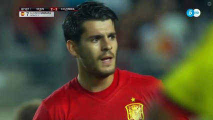 Alvaro Morata Goal Spain 2 - 2 Colombia 07-06-2017 HD