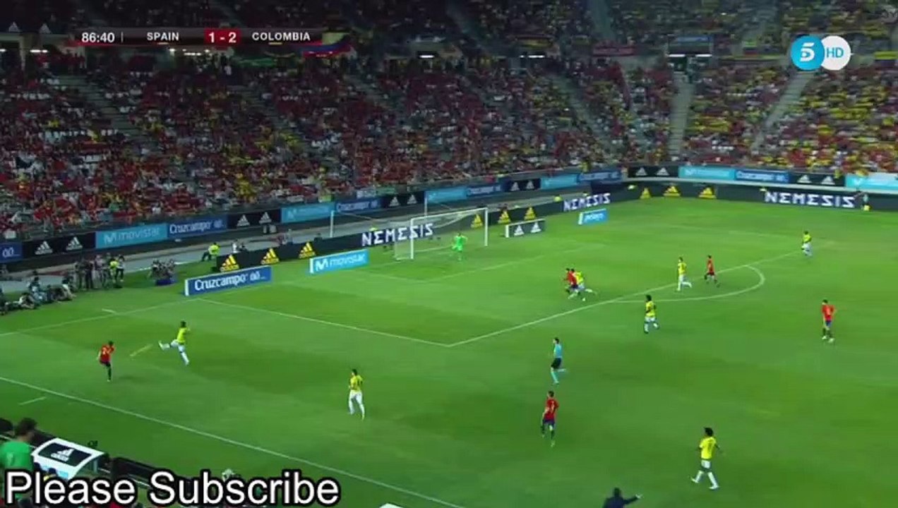Alvaro Morata amazing Goal - España 2-2 Colombia 07-06-2017