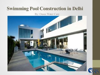 Swimming Pool Construction in Delhi