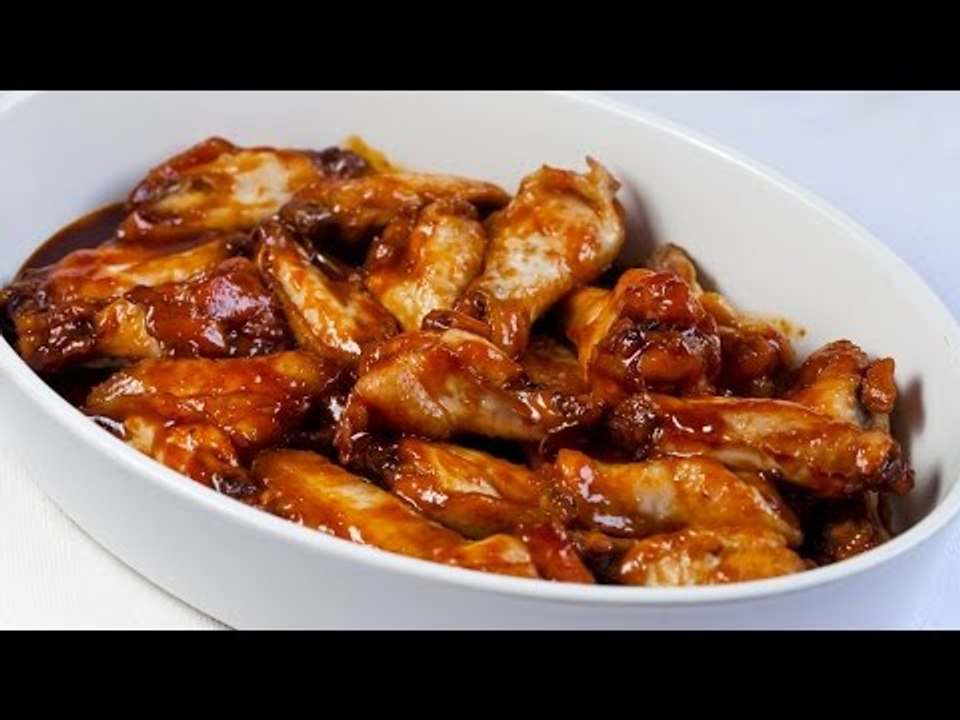 Receta de pollo en salsa BBQ con cerezas / Reci...