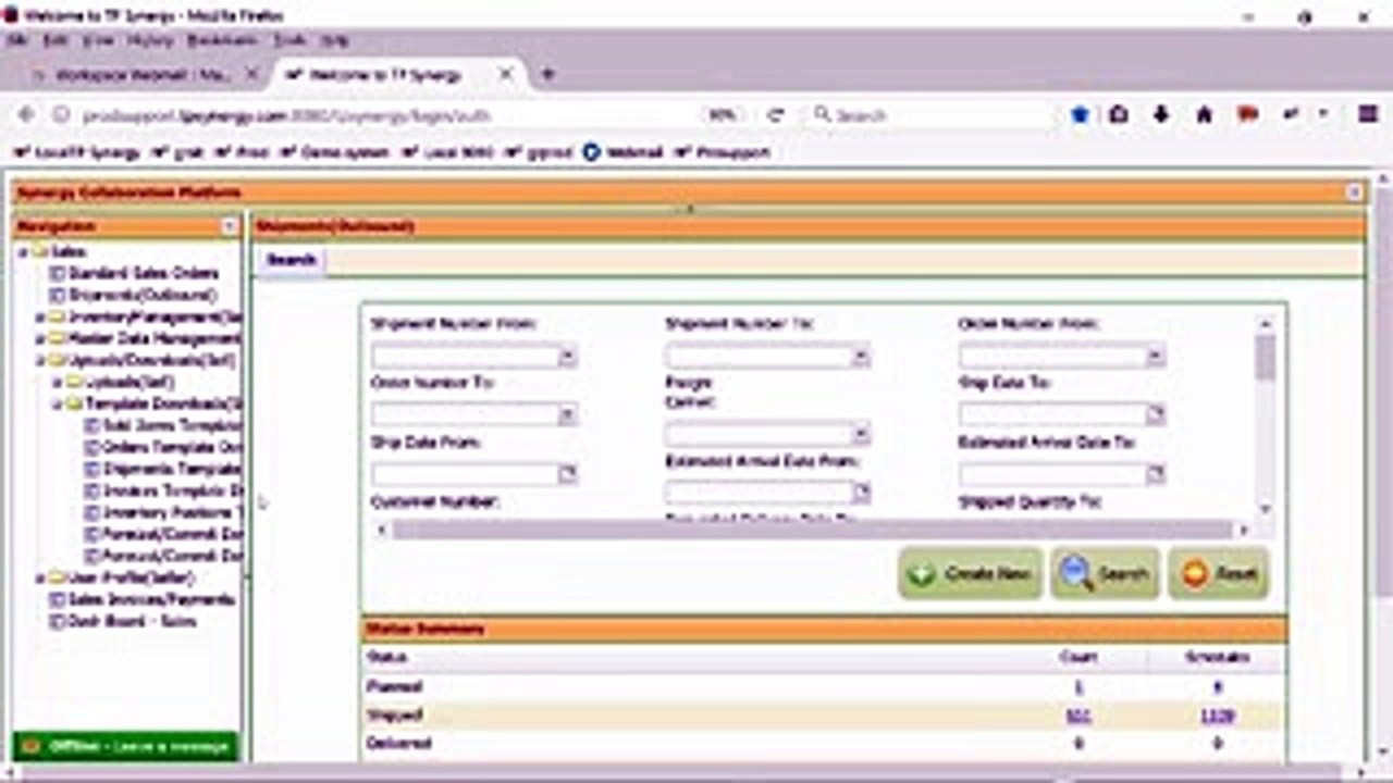 Tpsynergy.com EDI Amazon shiments excel upload